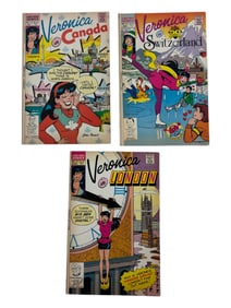 Vintage Archie Series Veronica in Canada Switzerland London Comic Book Lot