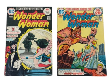 Vintage DC Wonder Woman # 215 Jan and #218 July Comic Book Lot