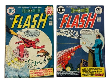 Vintage DC Green Lantern The Flash #224 Dec and #228 Aug Comic Book Lot