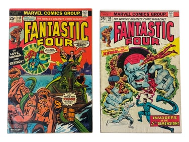 Vintage Marvel Fantastic Four #149 Aug and #158 May Comic Book Lot