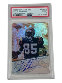 2001 Bowman's Best Chad Johnson Certified Auto #BB-CJ PSA 9