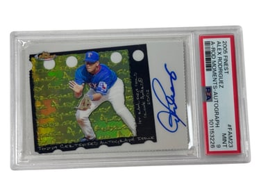 2005 Finest Alex Rodriguez A-Rod Moments-Auto #FAM23 PSA 9