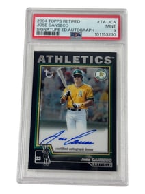 2004 Topps Retired Jose Canseco Signature Ed. Autograph PSA 9