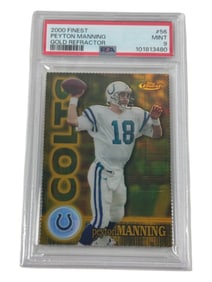2000 Finest Peyton Manning #56 Gold Refractor 267/300 PSA 9