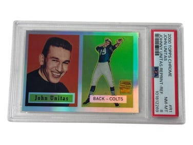 2000 Topps Chrome John Unitas #R1 PSA 8