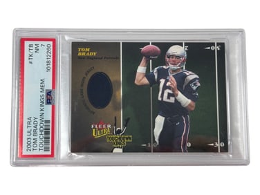 2003 Ultra Tom Brady Touchdown Kings Mem. PSA 7