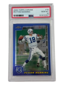 2000 Topps Chrome Peyton Manning #16 PSA 10