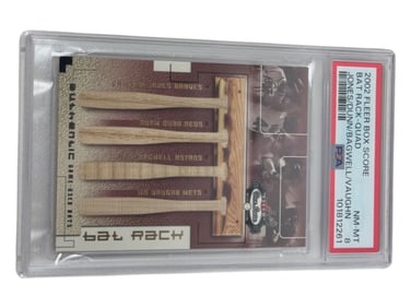 2002 Fleer Box Score Bat Rack-Quad Jones/Dunn/Bagwell/Vaughn PSA 8