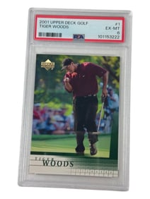 2001 Upper Deck Golf Tiger Woods PSA 6