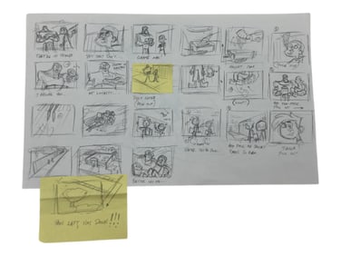 Danny Phantom Original Nickelodeon Animation Storyboard Hand Drawing