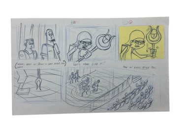 Danny Phantom Original Nickelodeon Animation Storyboard Hand Drawing