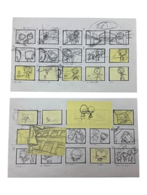 Invader Zim Original Nickelodeon Animation Storyboard Hand Drawing Lot