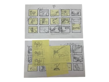 Invader Zim Original Nickelodeon Animation Storyboard Hand Drawing Lot