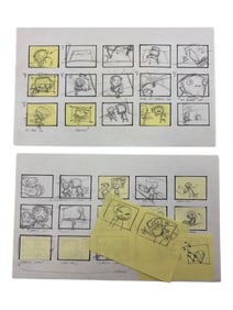 Invader Zim Original Nickelodeon Animation Storyboard Hand Drawing Lot