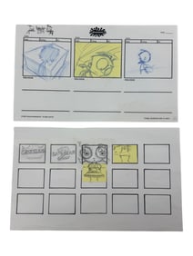 Invader Zim Original Nickelodeon Animation Storyboard Hand Drawing Lot
