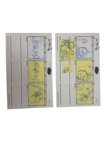 Invader Zim Original Nickelodeon Animation Storyboard Hand Drawing Lot