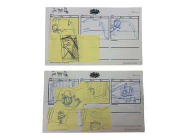 Invader Zim Original Nickelodeon Animation Storyboard Hand Drawing Lot