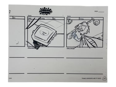 Invader Zim Original Nickelodeon Animation Storyboard Hand Drawing Lot