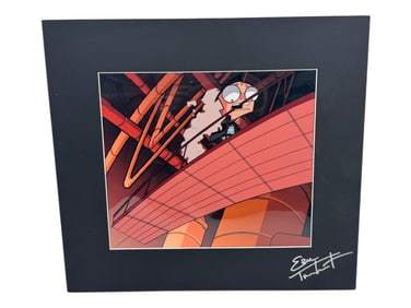Vintage Invader Zim Original Production Animation Cartoon Nickelodeon Cel Signed
