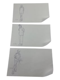 Original Nickelodeon Character Design Drawings Lot