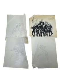 Original Nickelodeon Character Design Drawings Lot