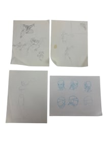 Original Nickelodeon Character Design Drawings Lot