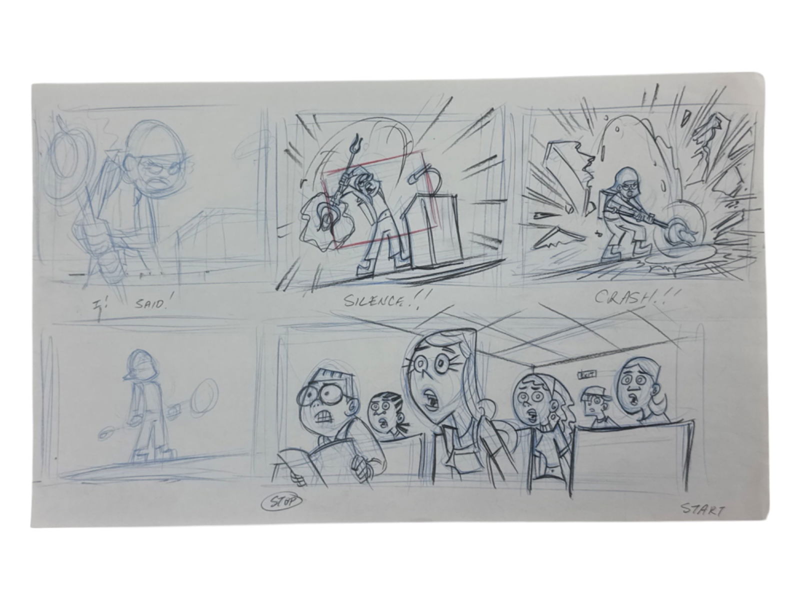 Danny Phantom Original Nickelodeon Animation Storyboard Hand Drawing (1 of 4)