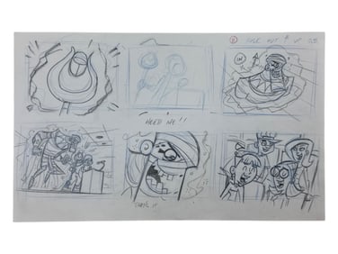 Danny Phantom Original Nickelodeon Animation Storyboard Hand Drawing
