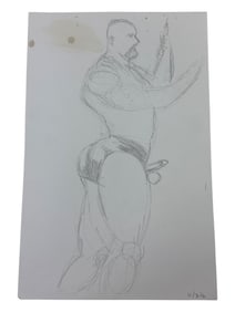 Randy Coleman Signed Gay Male Interest Drawing Illustration Art Original Erotic Nude Adults Only