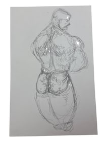 Randy Coleman Signed Gay Male Interest Drawing Illustration Art Original Erotic Nude Adults Only