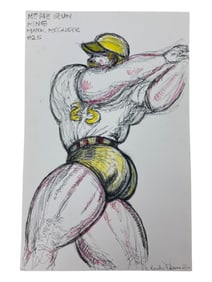 Randy Coleman Signed Gay Male Interest Drawing Illustration Art Original Erotic Nude Adults Only