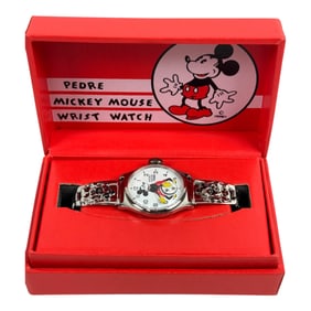 Vintage Pedre Mickey Mouse Quartz Wrist Watch with COA