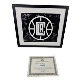 Paul George James Harden Russell Westbrook Clippers Team Signed Plaque with COA