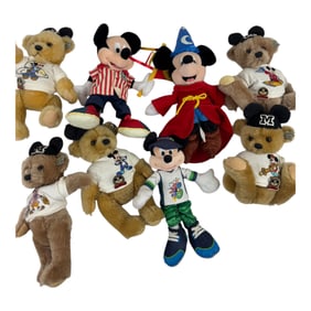 Vintage Mickey Mouse Disney Teddy Bears Collection Lot