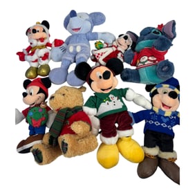 Vintage Disneyland Mickey Mouse and More Huge Plush Figure Collection Lot