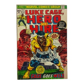Luke Cage Hero for Hire #15 First Black Superstar Cover Marvel Comic Book