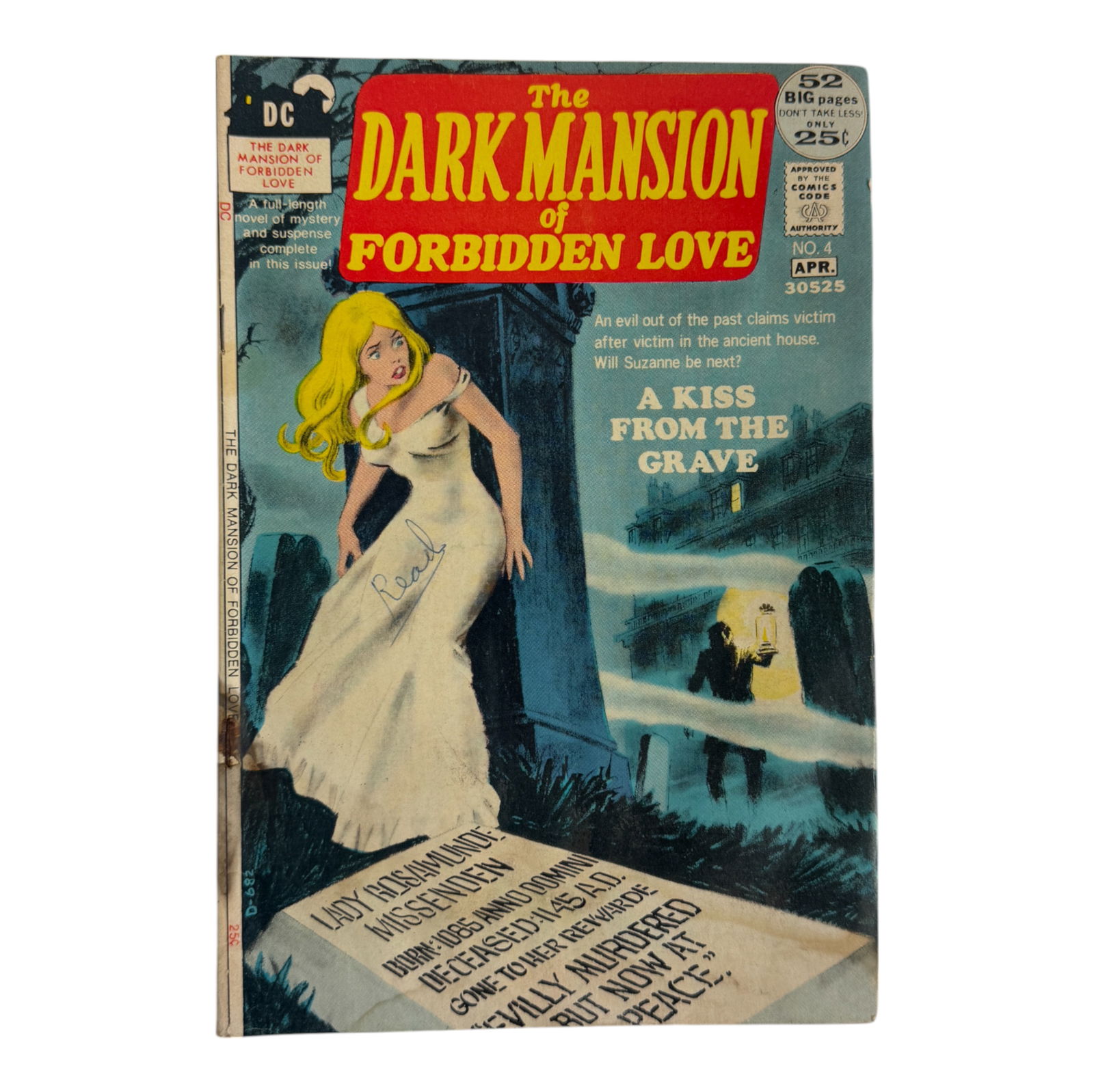The Dark Mansion of Forbidden Love #4 DC Vintage Comic Book (1 of 3)