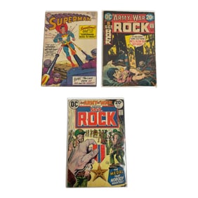 Vintage DC Army at War and Superman Comic Books