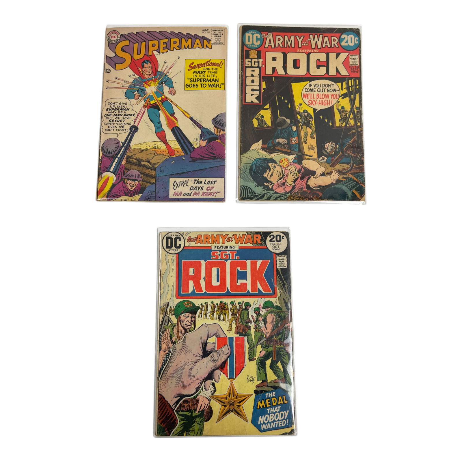 Vintage DC Army at War and Superman Comic Books (1 of 7)
