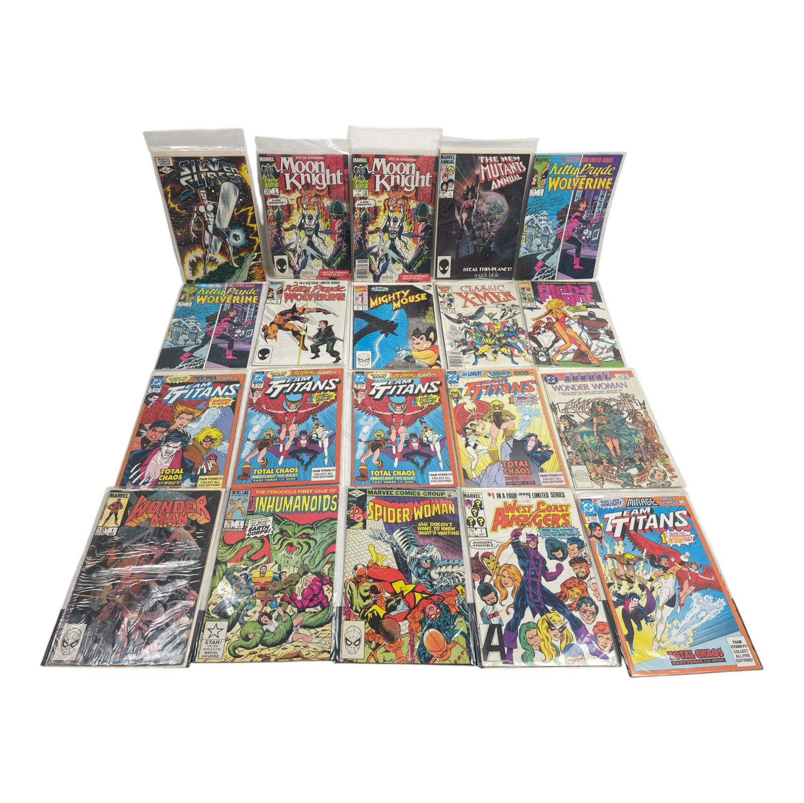 Marvel Mixed Silver Surfer Moon Knight Wolverine X-Men Comic Book Lot (1 of 6)