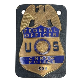 Vintage Obsolete Police Badge CNRSW Police Gold Filled