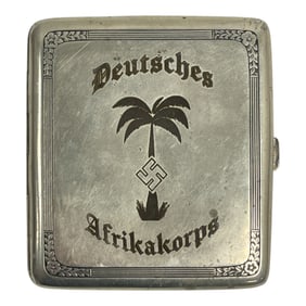 German WW2 Deutsches Afrikakorps Cigarette Case