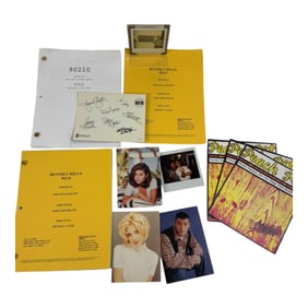 Beverly Hills 90210 Peach Pit Menu Collection and Scripts with Candid Behind The Scenes Polaroid