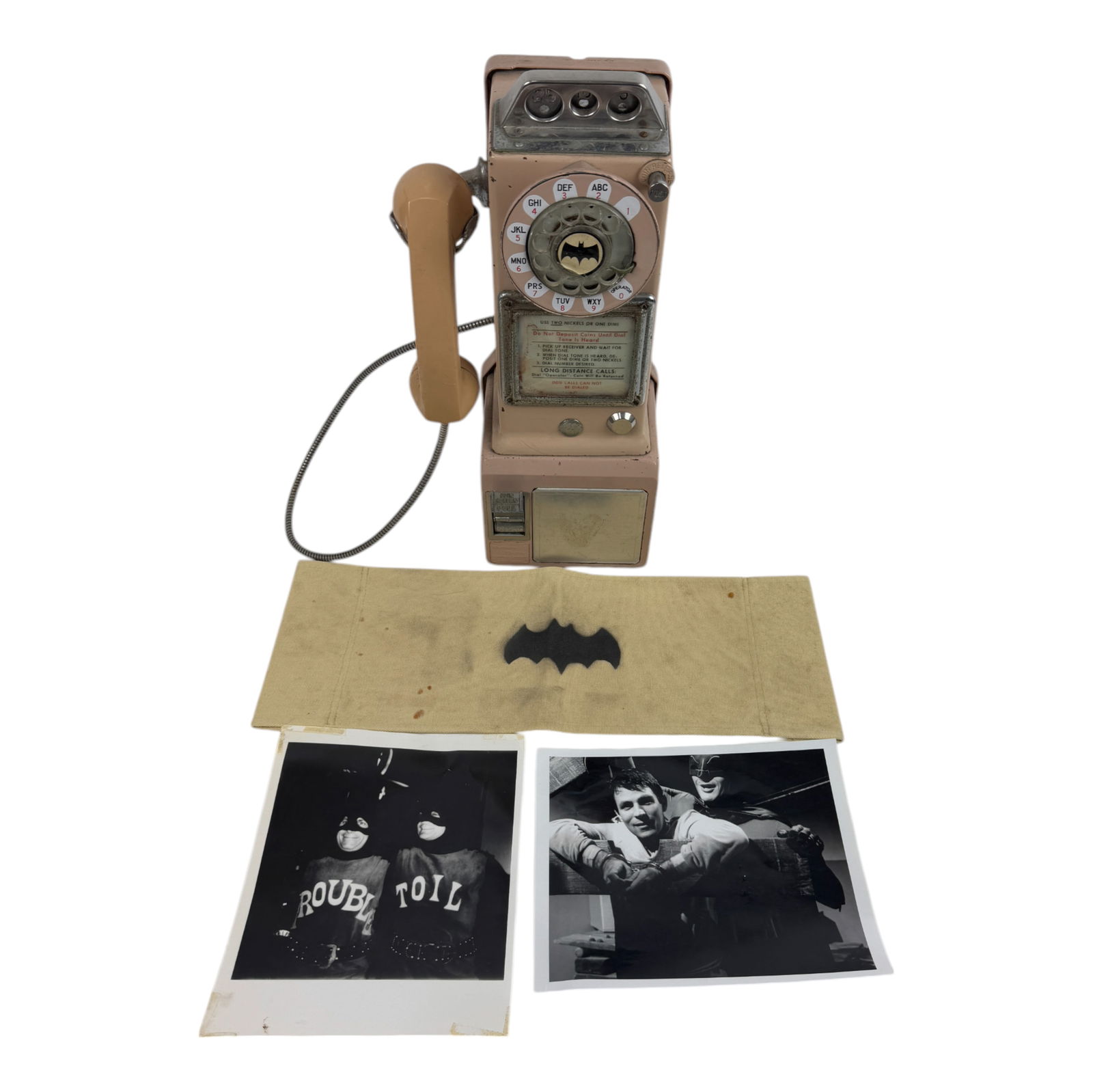 1966 Batman TV Series Telephone Directors Chair Backrest Photos and Telephone Group (1 of 9)