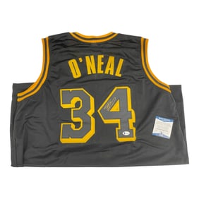 Shaquille O'Neal Signed Black Mamba Pro Style Jersey with Beckett COA
