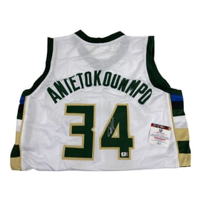 Giannis Antetokounmpo Signed Milwaukee Bucks Jersey with COA
