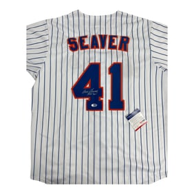 Tom Seaver NY Mets HOF Signed Jersey with PSA/DNA COA