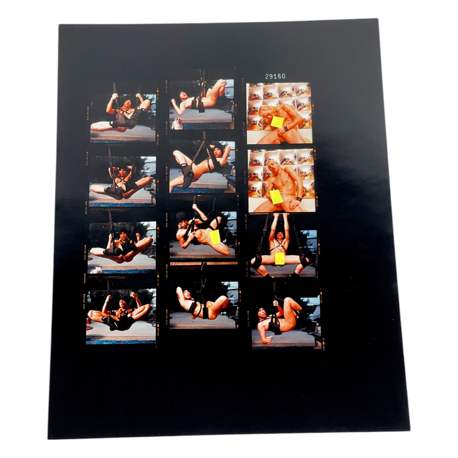 Vintage Pin Up Nude Female Model Photo Erotic Photographer Adult Contact Sheet
