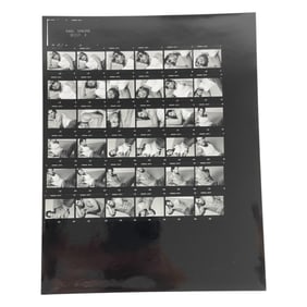 Vintage Pin Up Nude Gay Male Interest B&W Model Photo Erotic by Karl Simone Contact Sheet Photo