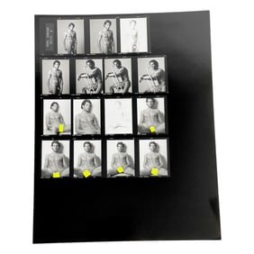 Vintage Pin Up Nude Gay Male Interest B&W Model Photo Erotic by Karl Simone Contact Sheet Photo
